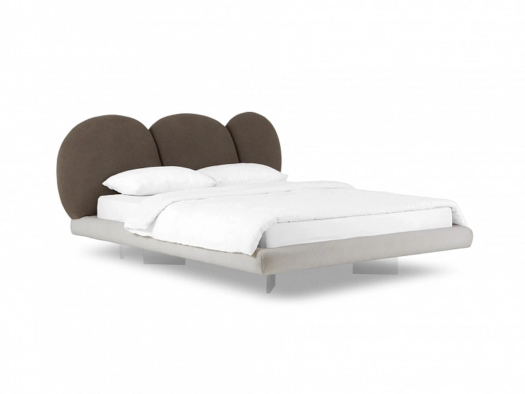 Кровать OgogoHome Targa 160x200 коричневый / белый 913701