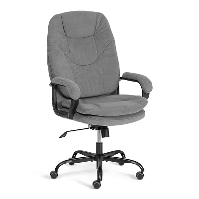 Кресло компьютерное COMFORT Lux / КОМФОРТ ЛЮКС (22) metalBL велюр Серый