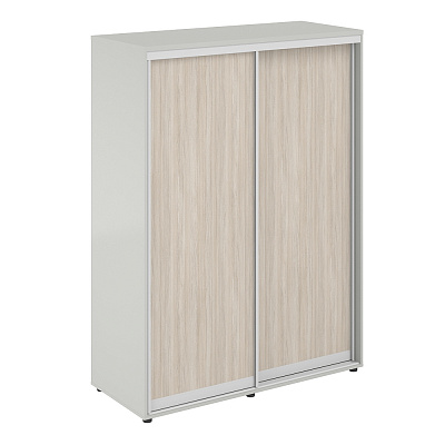 Шкаф купе Norden Сигма 1438х600х1953 высокий, з.ст. ХДФ, 2 штанги SG.716.SH.OL Серый Бархат/Дуб светлый