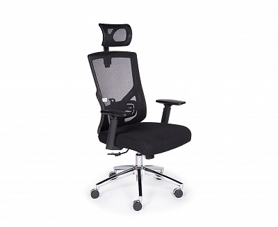 Кресло компьютерное Гарда SL хром черный L-035S