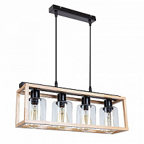 Подвесная люстра Arte Lamp DUBLIN черный, прозрачный A7025SP-4BK