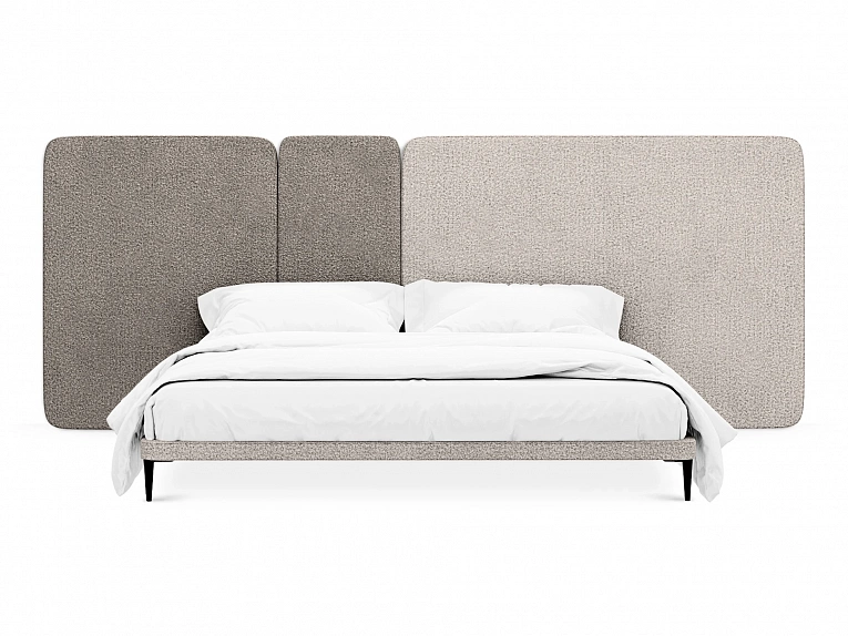 Кровать OgogoHome Licata 961643 коричневый / бежевый