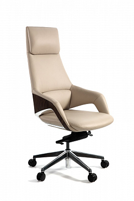 Кресло руководителя Шопен бежевая кожа FK 0005-A beige leather